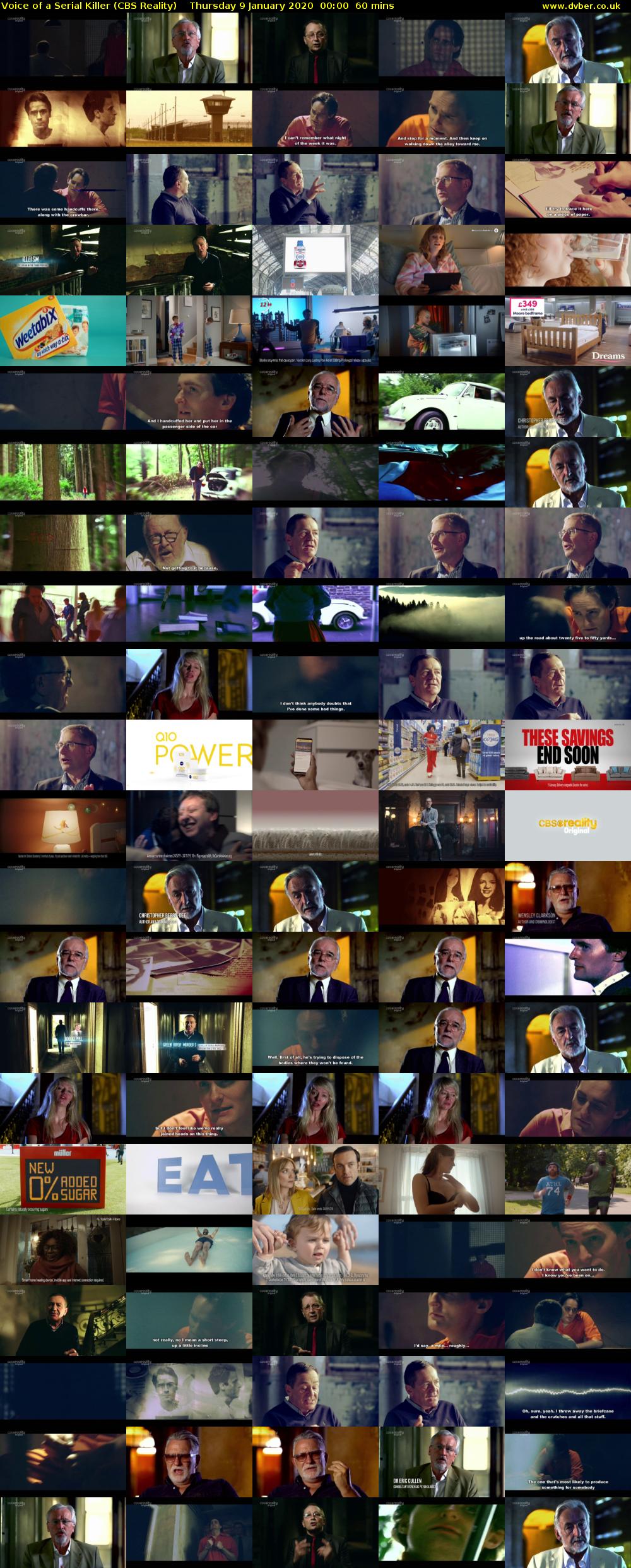 Voice of a Serial Killer (CBS Reality) Thursday 9 January 2020 00:00 - 01:00
