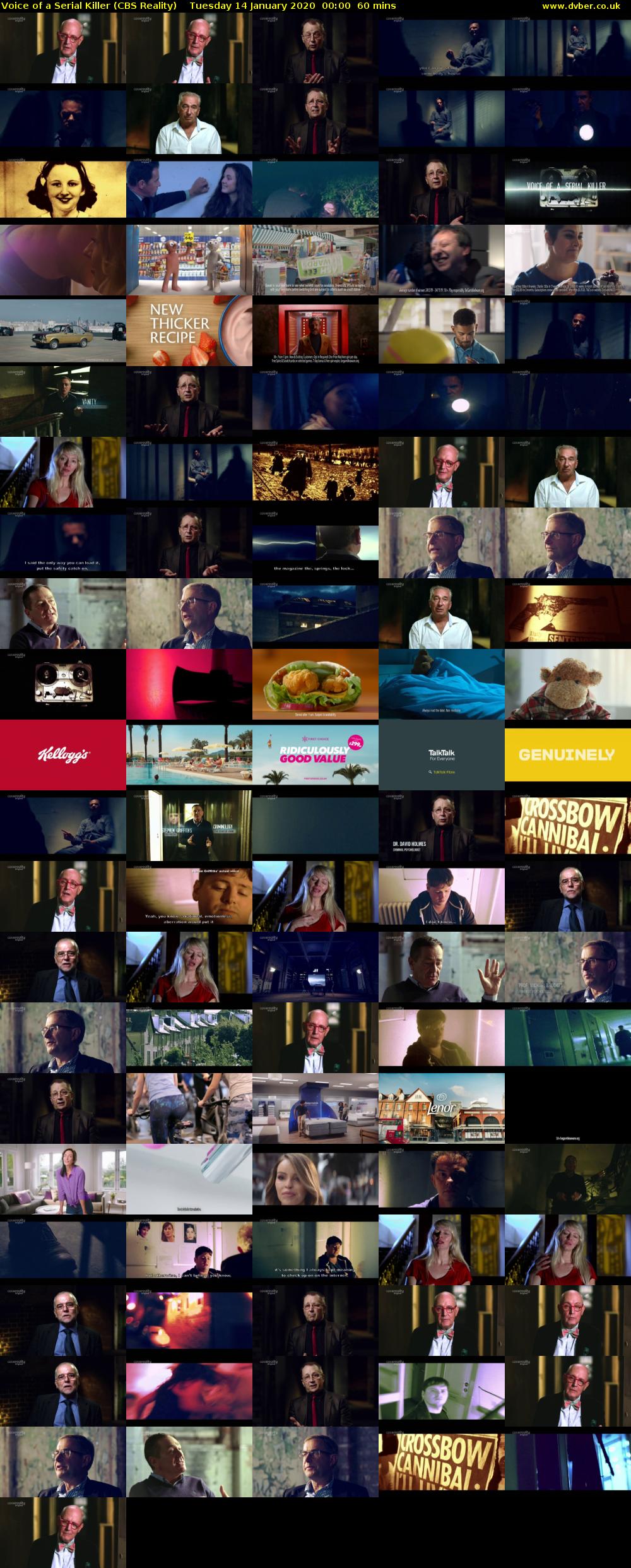 Voice of a Serial Killer (CBS Reality) Tuesday 14 January 2020 00:00 - 01:00