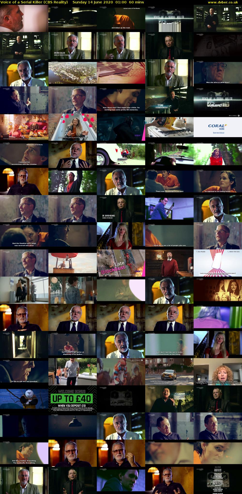 Voice of a Serial Killer (CBS Reality) Sunday 14 June 2020 01:00 - 02:00