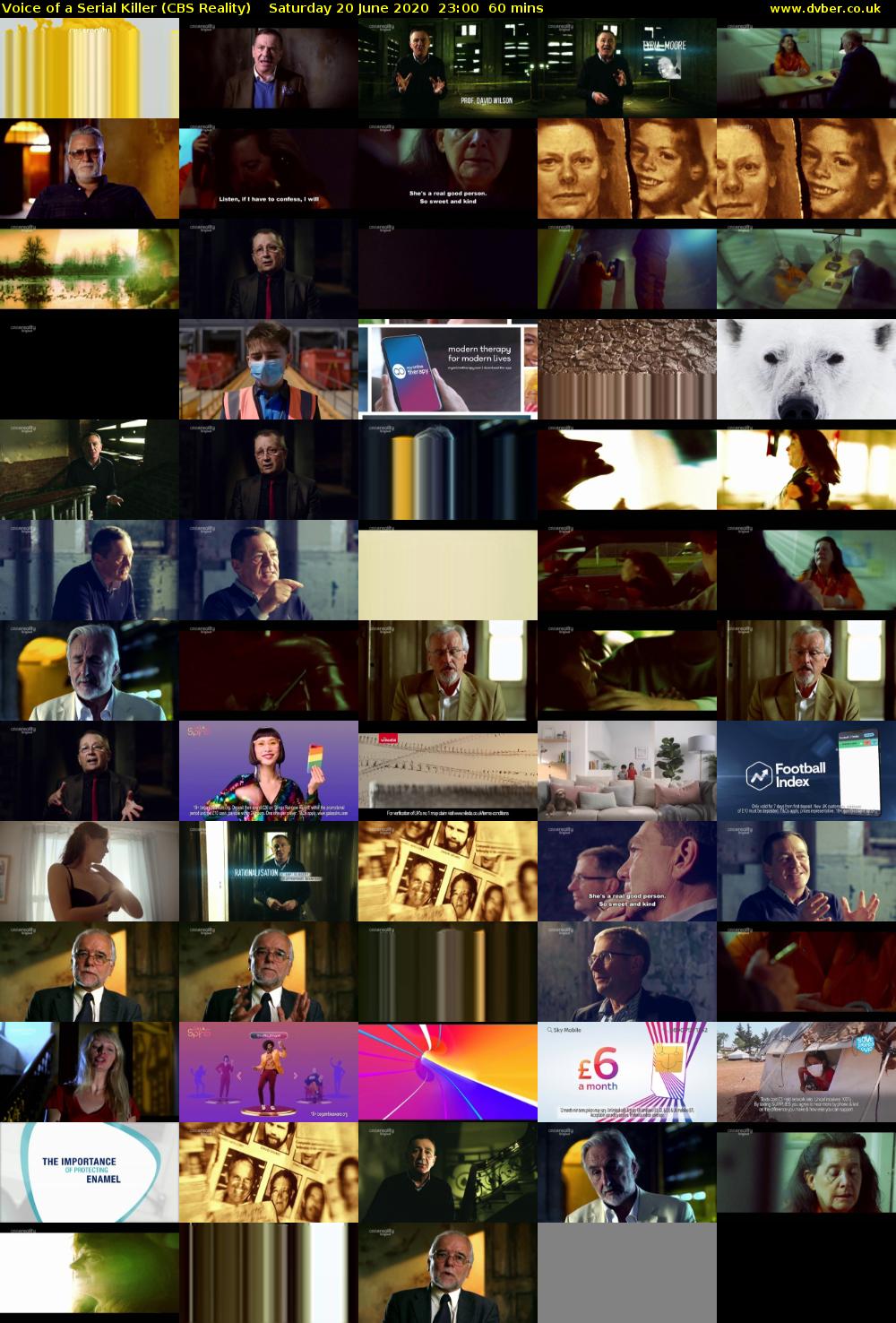 Voice of a Serial Killer (CBS Reality) Saturday 20 June 2020 23:00 - 00:00
