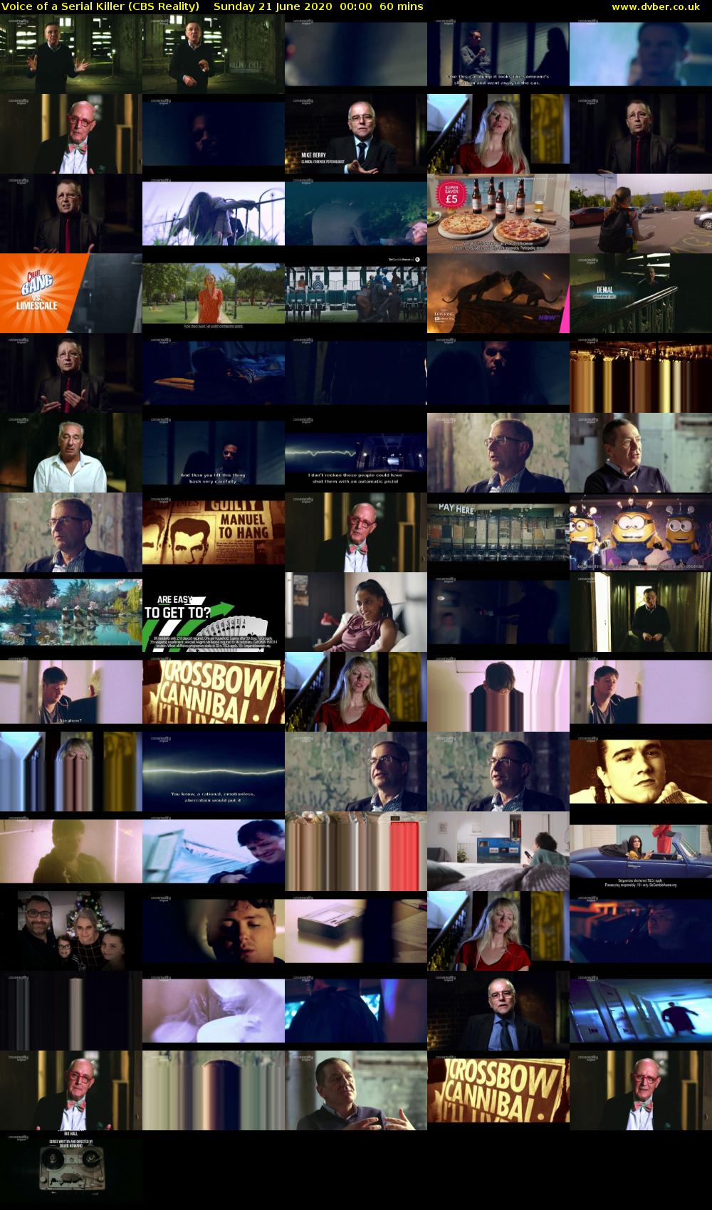 Voice of a Serial Killer (CBS Reality) Sunday 21 June 2020 00:00 - 01:00