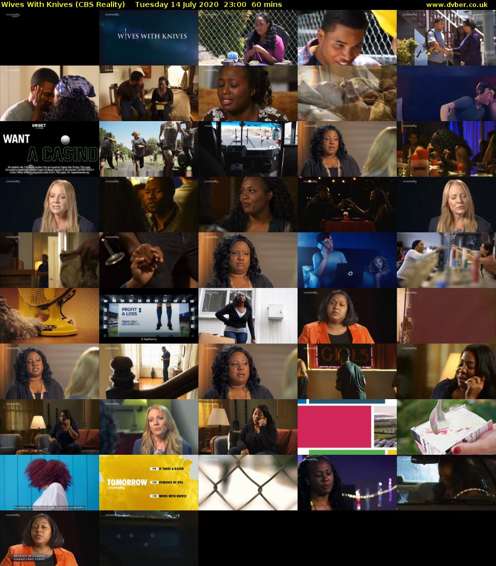 Wives With Knives (CBS Reality) Tuesday 14 July 2020 23:00 - 00:00