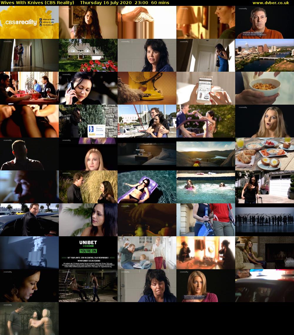 Wives With Knives (CBS Reality) Thursday 16 July 2020 23:00 - 00:00