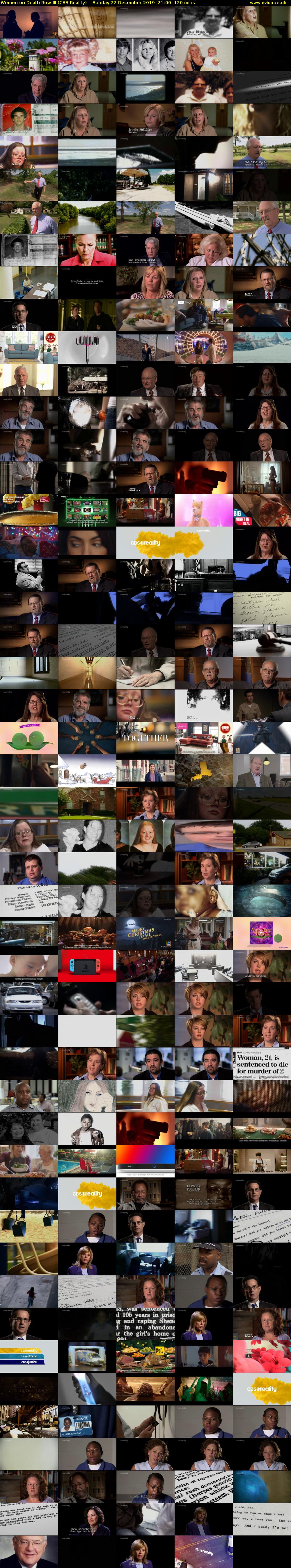 Women on Death Row III (CBS Reality) Sunday 22 December 2019 21:00 - 23:00