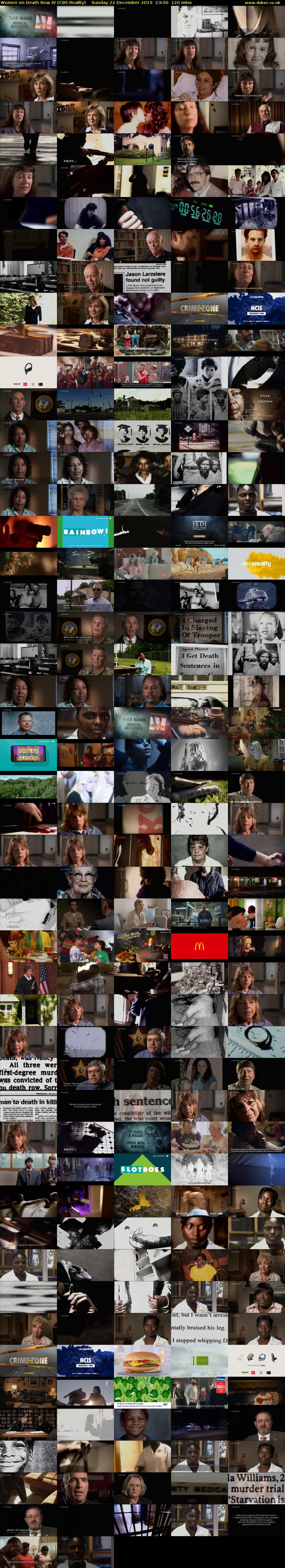 Women on Death Row IV (CBS Reality) Sunday 22 December 2019 23:00 - 01:00