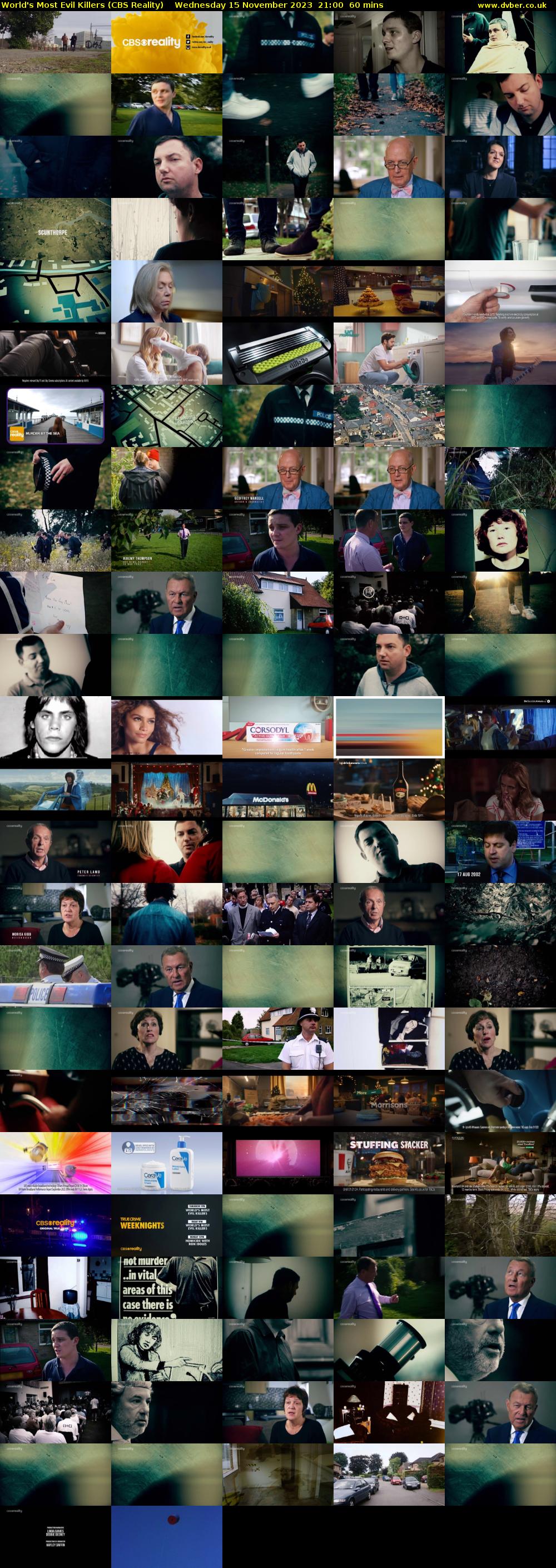 World's Most Evil Killers (CBS Reality) Wednesday 15 November 2023 21:00 - 22:00