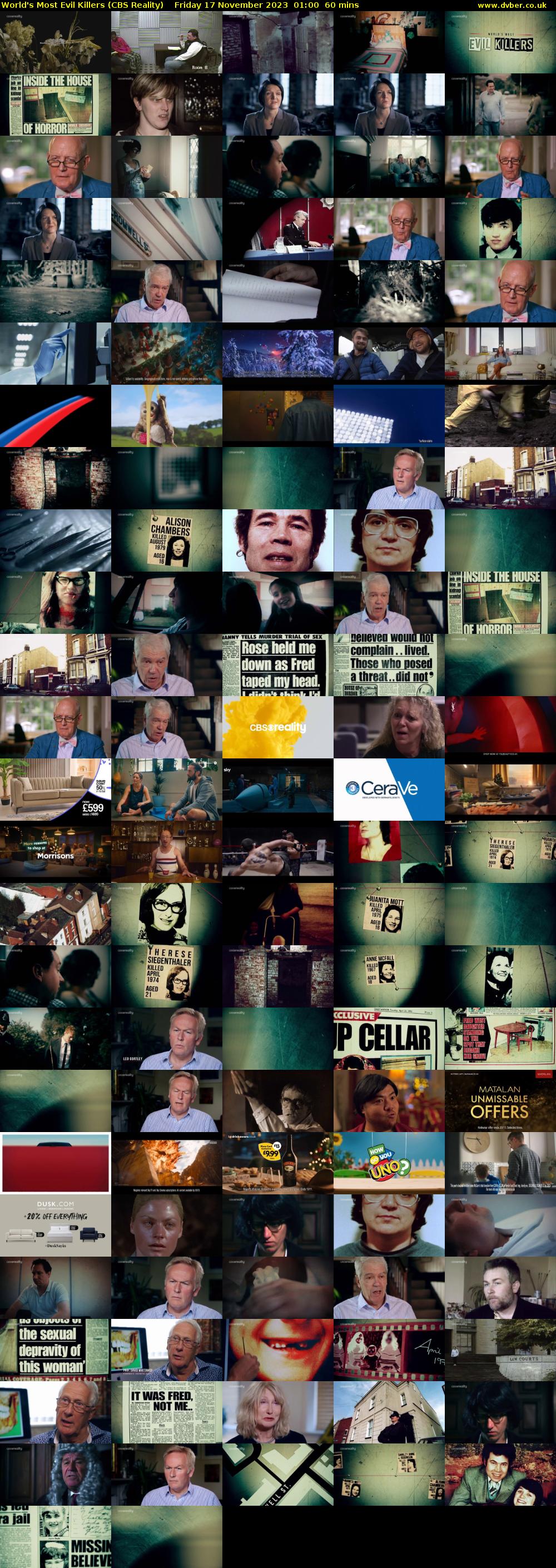 World's Most Evil Killers (CBS Reality) Friday 17 November 2023 01:00 - 02:00