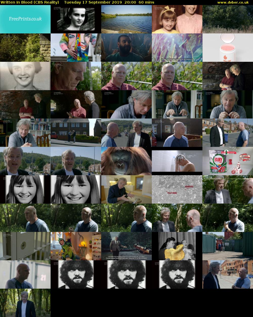 Written In Blood (CBS Reality) Tuesday 17 September 2019 20:00 - 21:00