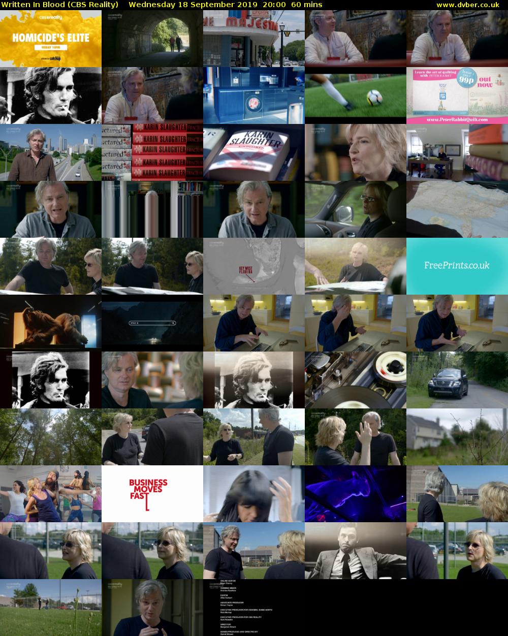 Written In Blood (CBS Reality) Wednesday 18 September 2019 20:00 - 21:00