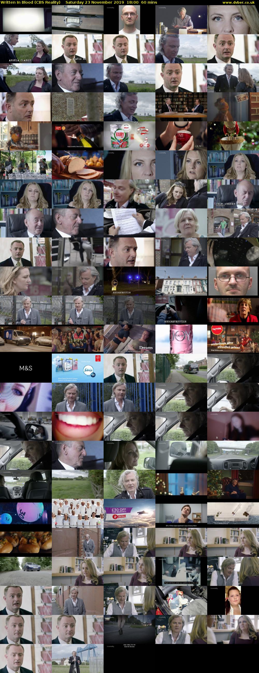 Written In Blood (CBS Reality) Saturday 23 November 2019 18:00 - 19:00