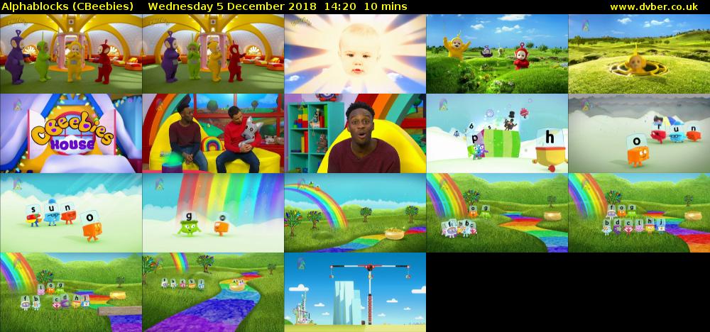 Alphablocks (CBeebies) Wednesday 5 December 2018 14:20 - 14:30