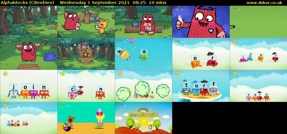 Alphablocks (CBeebies) Wednesday 1 September 2021 08:25 - 08:35