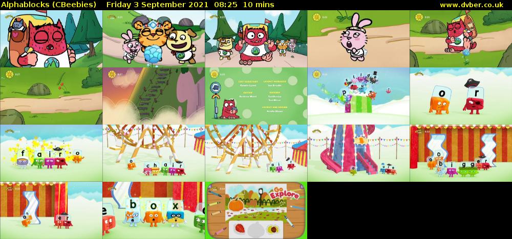 Alphablocks (CBeebies) Friday 3 September 2021 08:25 - 08:35