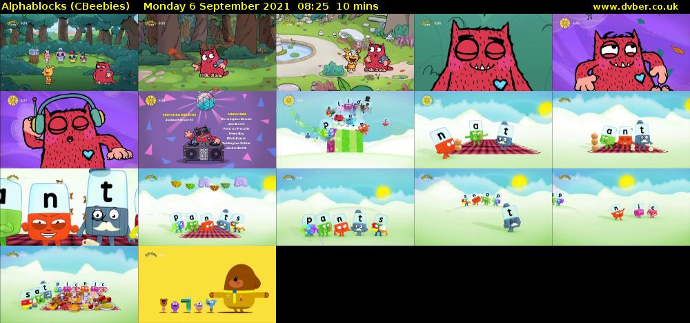 Alphablocks (CBeebies) Monday 6 September 2021 08:25 - 08:35