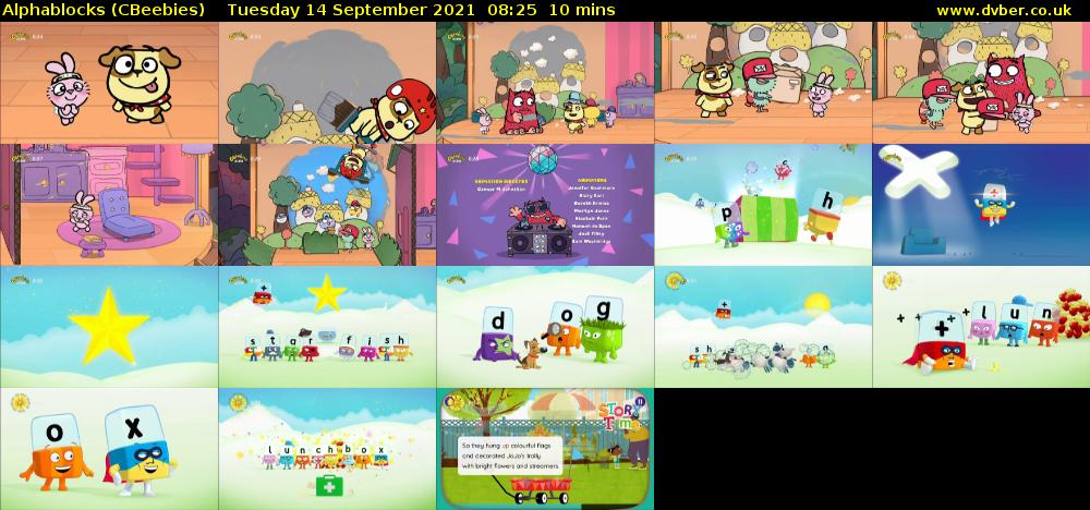 Alphablocks (CBeebies) Tuesday 14 September 2021 08:25 - 08:35