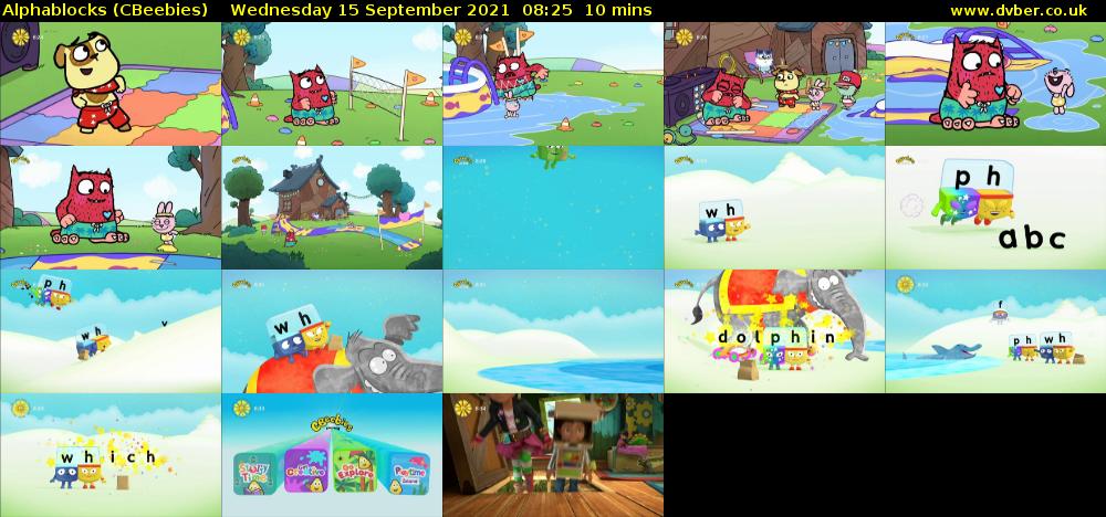 Alphablocks (CBeebies) Wednesday 15 September 2021 08:25 - 08:35
