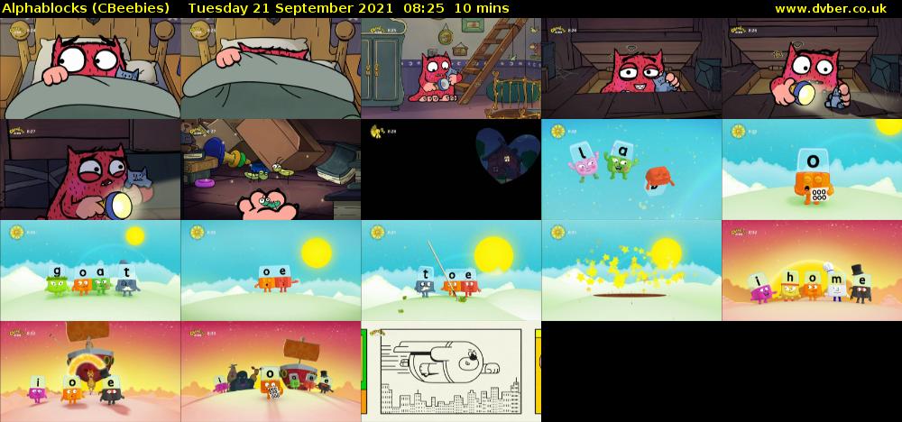 Alphablocks (CBeebies) Tuesday 21 September 2021 08:25 - 08:35