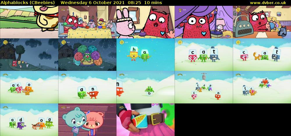 Alphablocks (CBeebies) Wednesday 6 October 2021 08:25 - 08:35