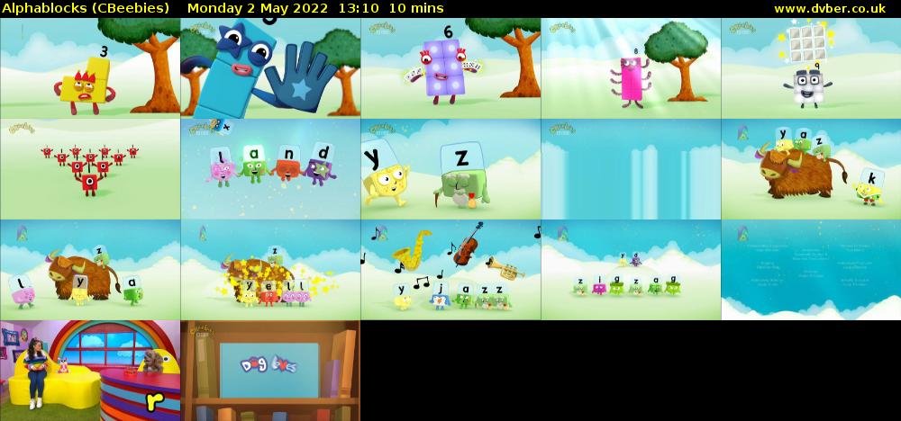 Alphablocks (CBeebies) Monday 2 May 2022 13:10 - 13:20