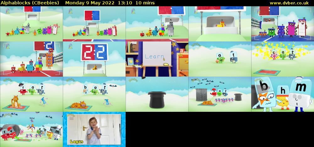 Alphablocks (CBeebies) Monday 9 May 2022 13:10 - 13:20