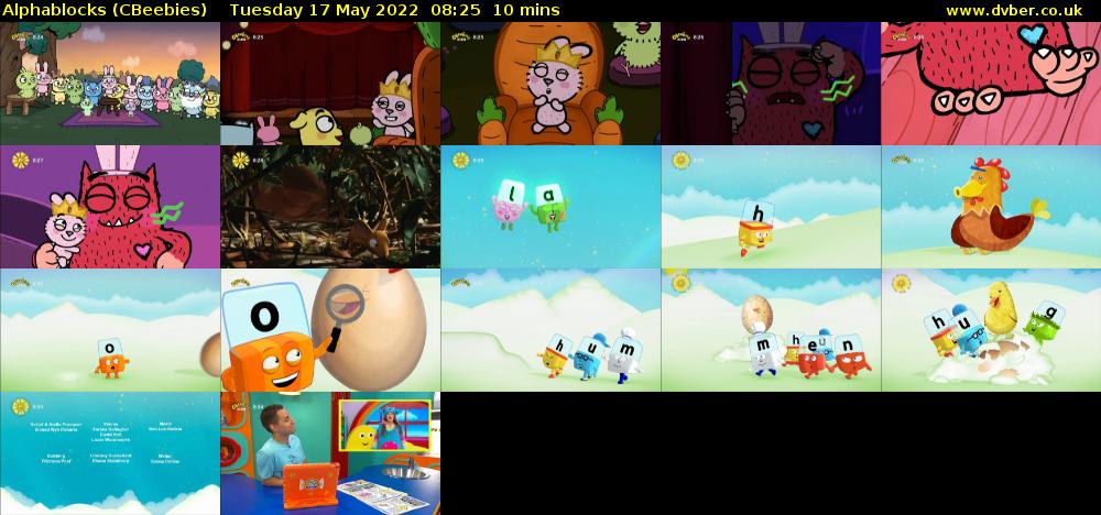 Alphablocks (CBeebies) Tuesday 17 May 2022 08:25 - 08:35