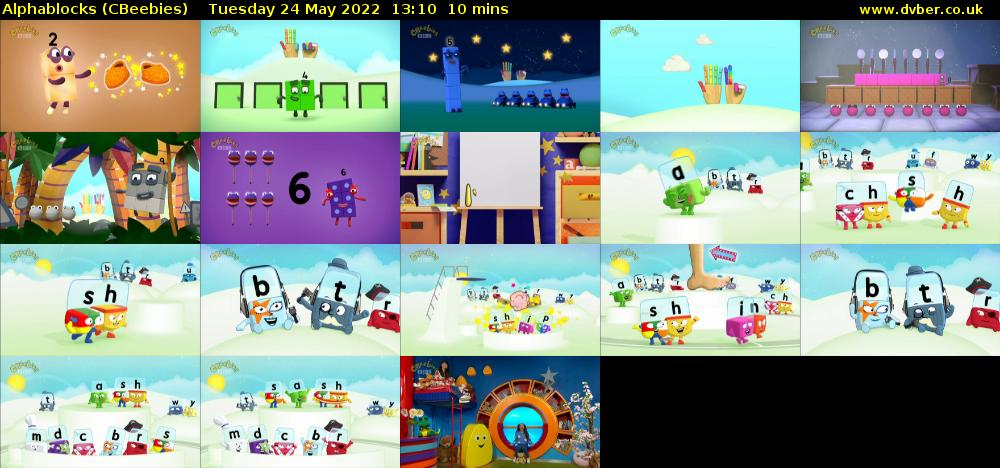 Alphablocks (CBeebies) Tuesday 24 May 2022 13:10 - 13:20