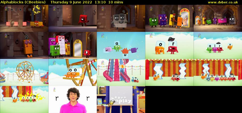 Alphablocks (CBeebies) Thursday 9 June 2022 13:10 - 13:20