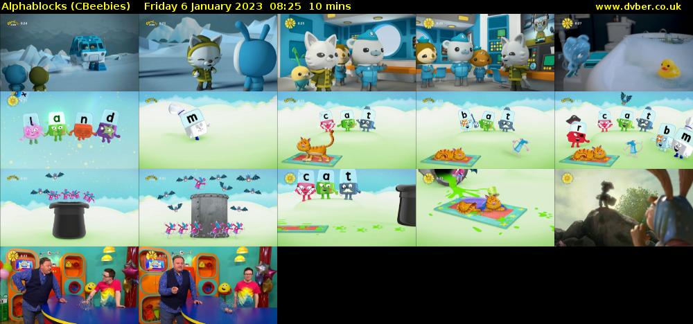 Alphablocks (CBeebies) Friday 6 January 2023 08:25 - 08:35