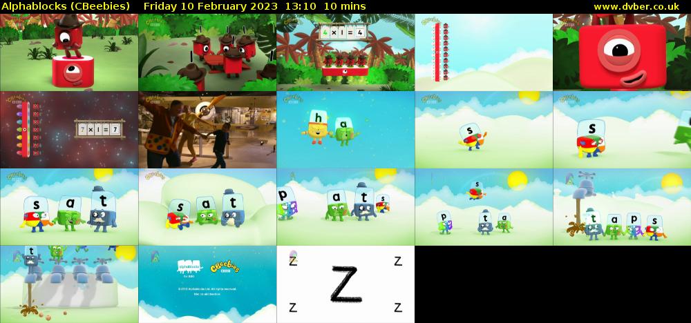 Alphablocks (CBeebies) Friday 10 February 2023 13:10 - 13:20