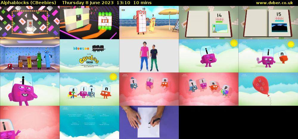 Alphablocks (CBeebies) Thursday 8 June 2023 13:10 - 13:20