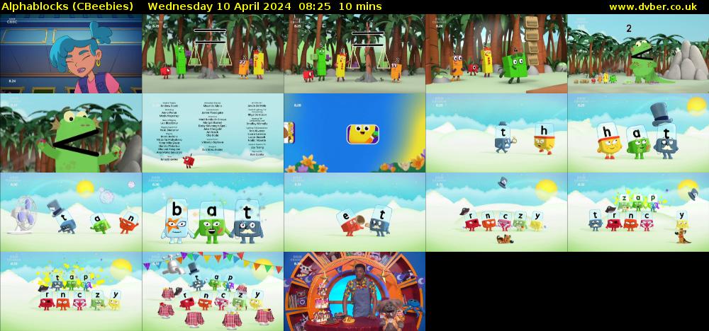 Alphablocks (CBeebies) Wednesday 10 April 2024 08:25 - 08:35