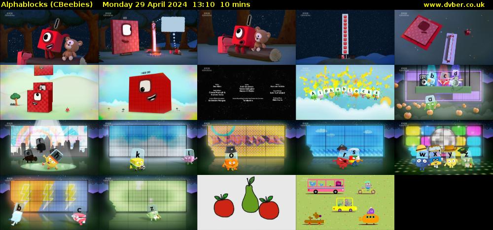 Alphablocks (CBeebies) Monday 29 April 2024 13:10 - 13:20