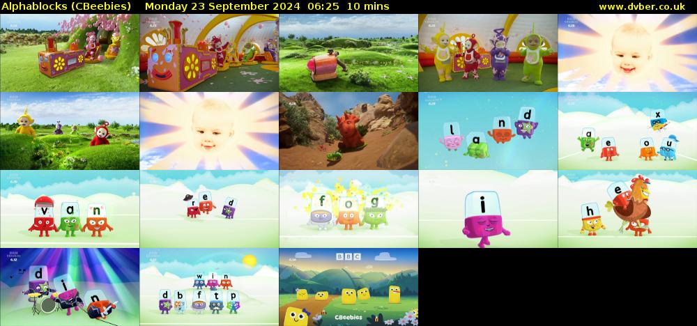 Alphablocks (CBeebies) Monday 23 September 2024 06:25 - 06:35