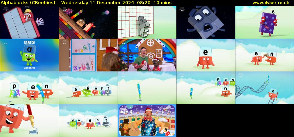 Alphablocks (CBeebies) Wednesday 11 December 2024 08:20 - 08:30