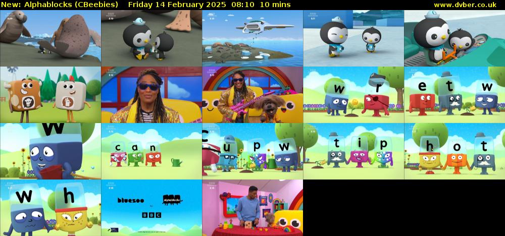 Alphablocks (CBeebies) Friday 14 February 2025 08:10 - 08:20