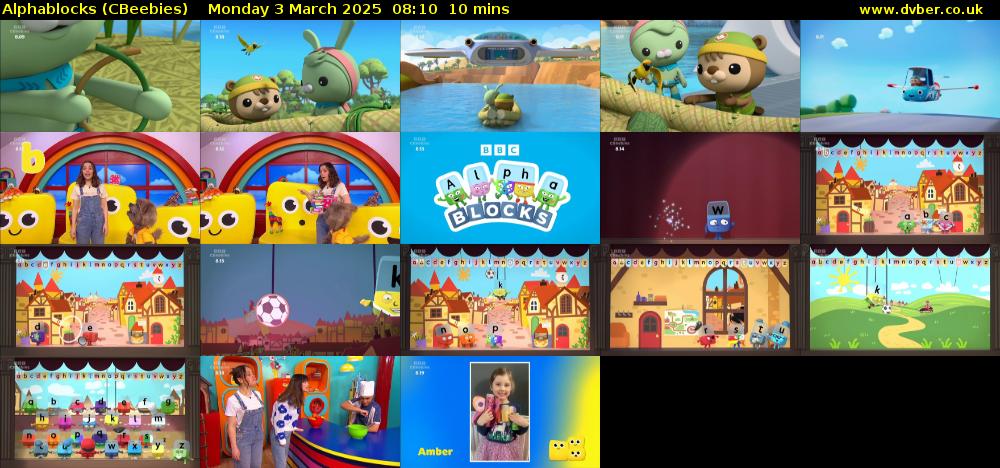 Alphablocks (CBeebies) Monday 3 March 2025 08:10 - 08:20