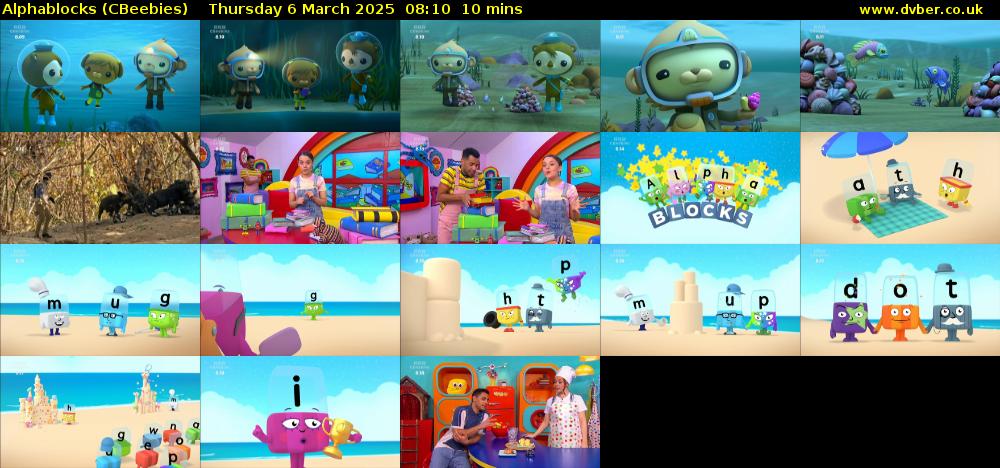 Alphablocks (CBeebies) Thursday 6 March 2025 08:10 - 08:20