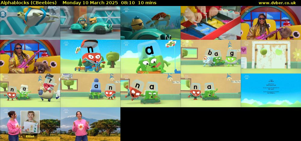 Alphablocks (CBeebies) Monday 10 March 2025 08:10 - 08:20