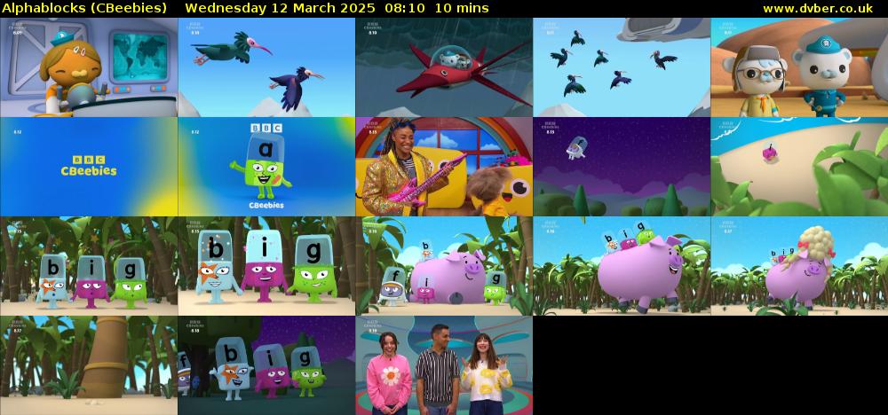 Alphablocks (CBeebies) Wednesday 12 March 2025 08:10 - 08:20
