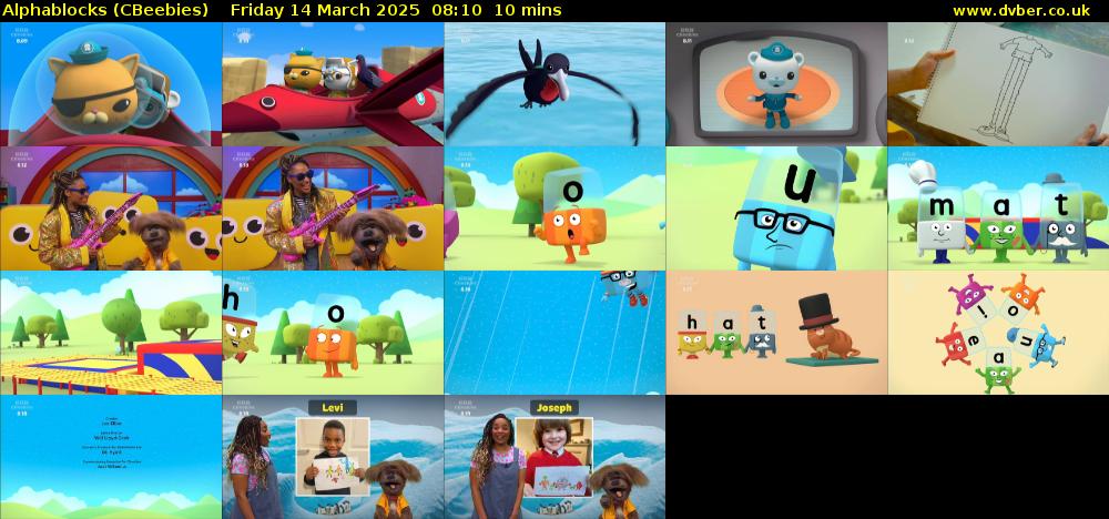 Alphablocks (CBeebies) Friday 14 March 2025 08:10 - 08:20