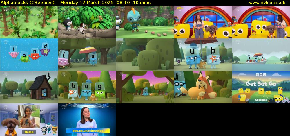Alphablocks (CBeebies) Monday 17 March 2025 08:10 - 08:20