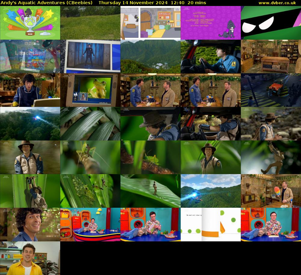 Andy's Aquatic Adventures (CBeebies) Thursday 14 November 2024 12:40 - 13:00