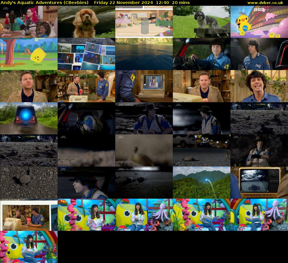 Andy's Aquatic Adventures (CBeebies) Friday 22 November 2024 12:40 - 13:00
