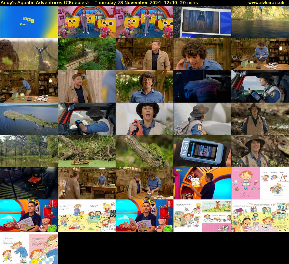 Andy's Aquatic Adventures (CBeebies) Thursday 28 November 2024 12:40 - 13:00
