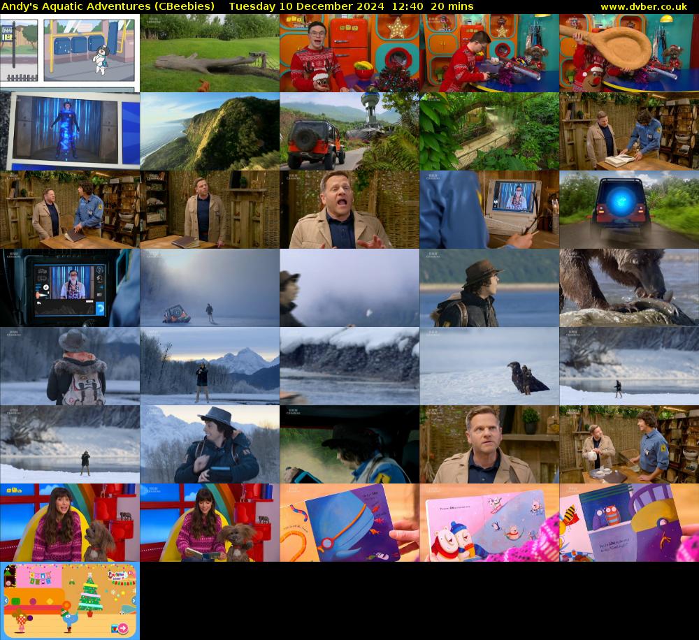 Andy's Aquatic Adventures (CBeebies) Tuesday 10 December 2024 12:40 - 13:00