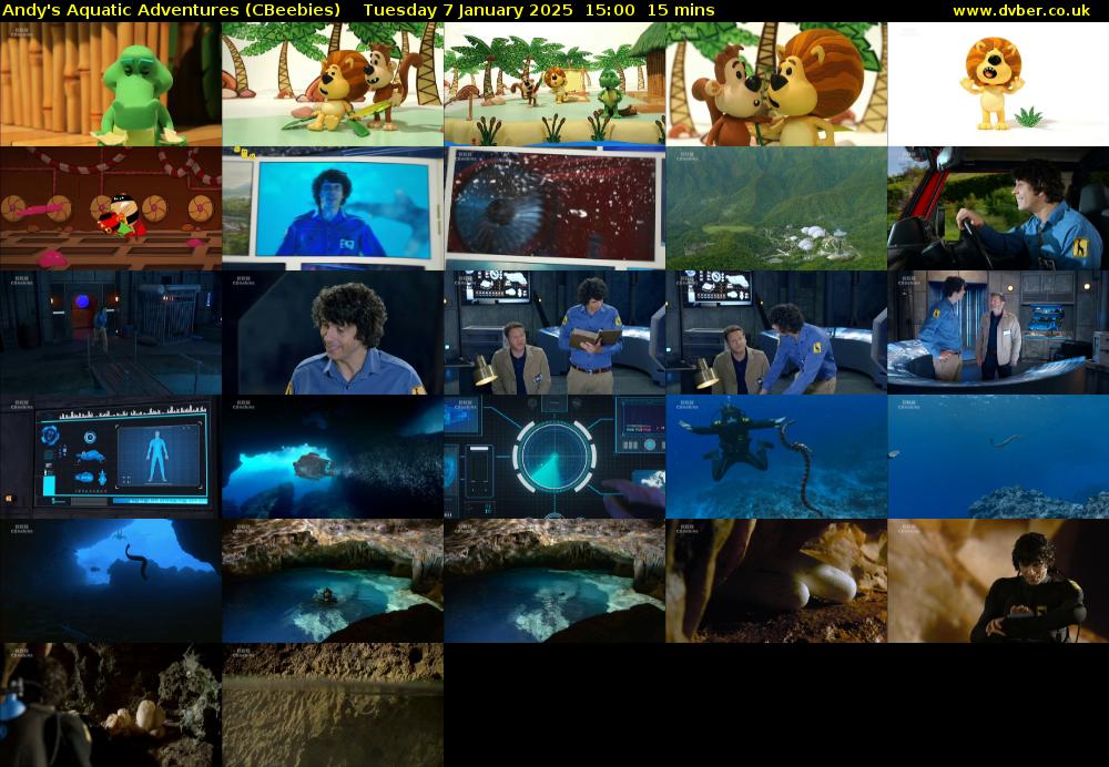Andy's Aquatic Adventures (CBeebies) Tuesday 7 January 2025 15:00 - 15:15