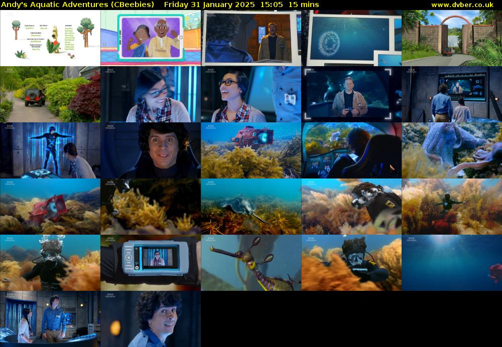 Andy's Aquatic Adventures (CBeebies) Friday 31 January 2025 15:05 - 15:20