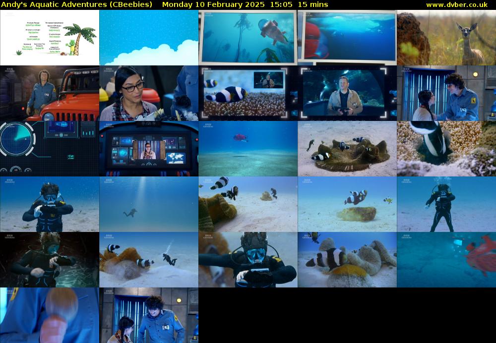 Andy's Aquatic Adventures (CBeebies) Monday 10 February 2025 15:05 - 15:20