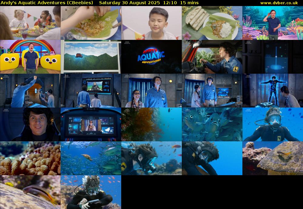 Andy's Aquatic Adventures (CBeebies) Saturday 30 August 2025 12:10 - 12:25