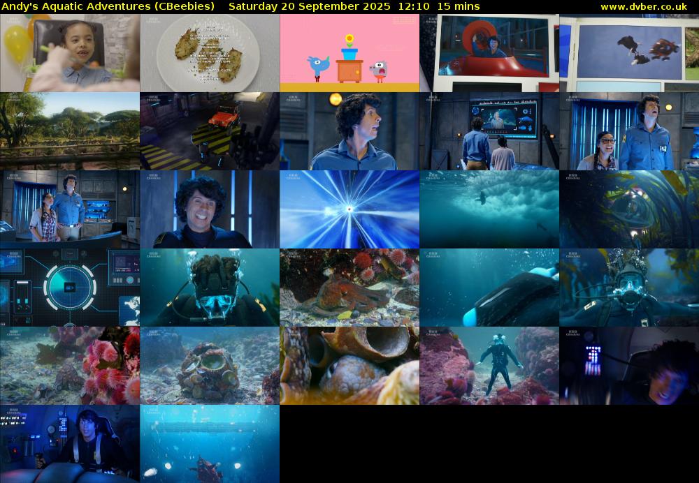 Andy's Aquatic Adventures (CBeebies) Saturday 20 September 2025 12:10 - 12:25